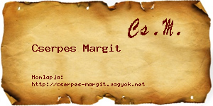 Cserpes Margit névjegykártya